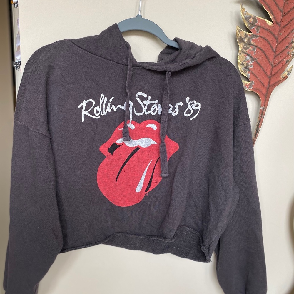 Rolling Stones Cropped Hoodie